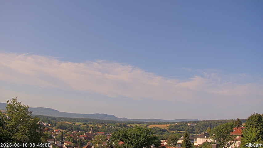 Canal de càmera en directe de AlbCam - Göppingen, Germany a View from Göppingen to SSW