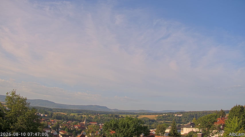 Live camera feed from AlbCam - Göppingen, Germany in View from Göppingen to SSW