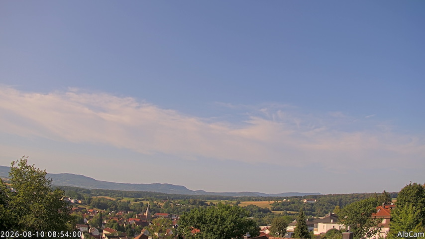 Canal de câmera ao vivo de AlbCam - Göppingen, Germany em View from Göppingen to SSW