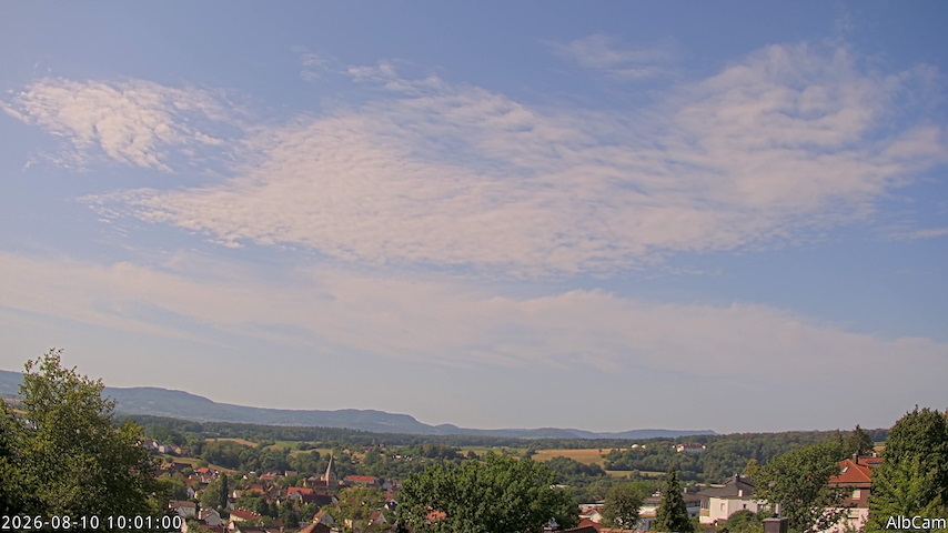 Tiešraides kameras kanāls no AlbCam - Göppingen, Germany View from Göppingen to SSW