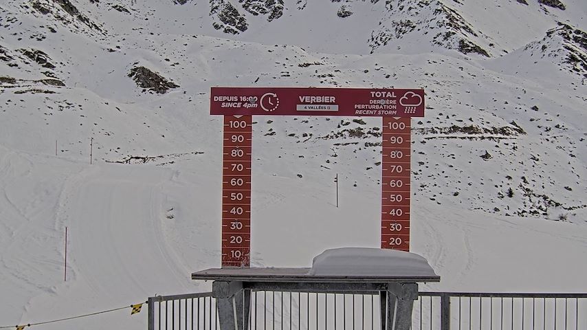 La Chaux 2'265 m. - Hauteur de neige Image