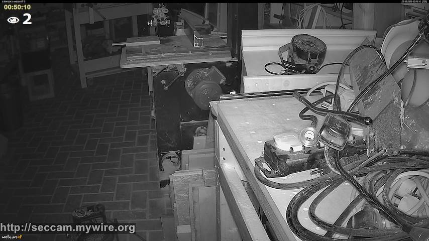 Live camera feed from Littlehook's woodworking shop in Indoor woodworking shop