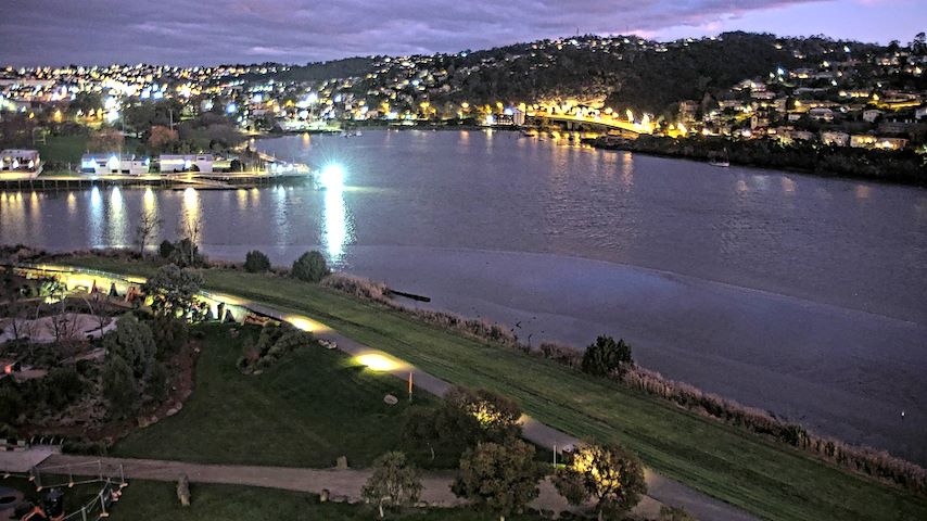 Live-kamerakanal från Tamar Estuary i Launceston, Tasmania